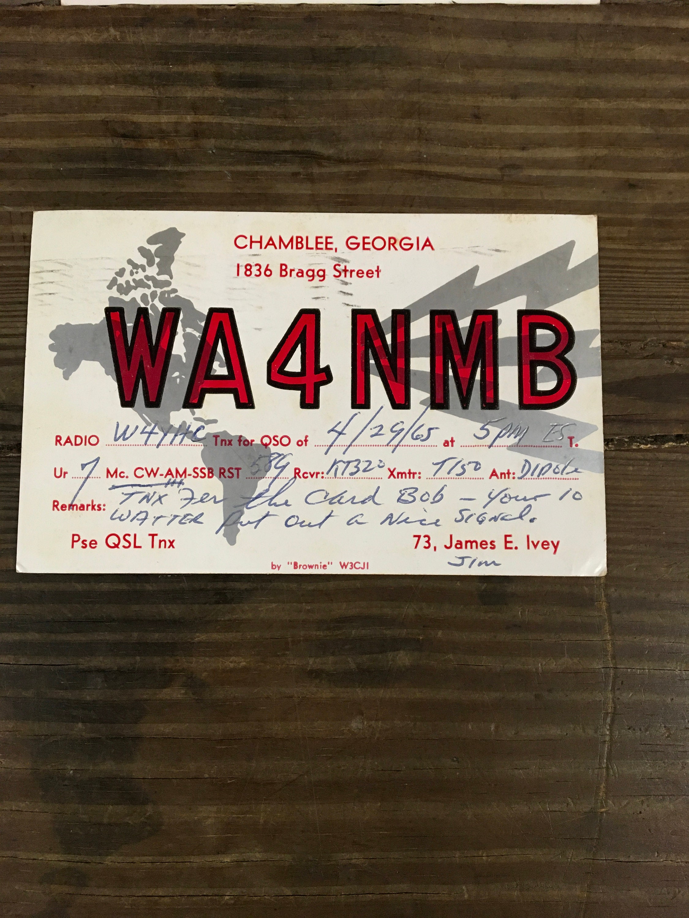 4 Vintage Ham Radio Call Cards Etsy