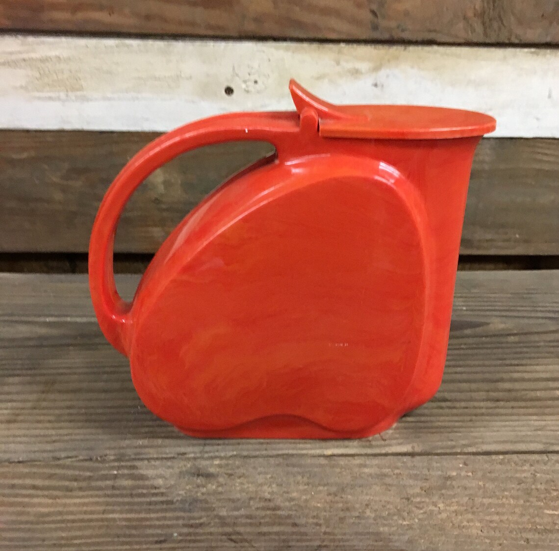 Red Plastic Water Pitcher/ Watering Can Etsy