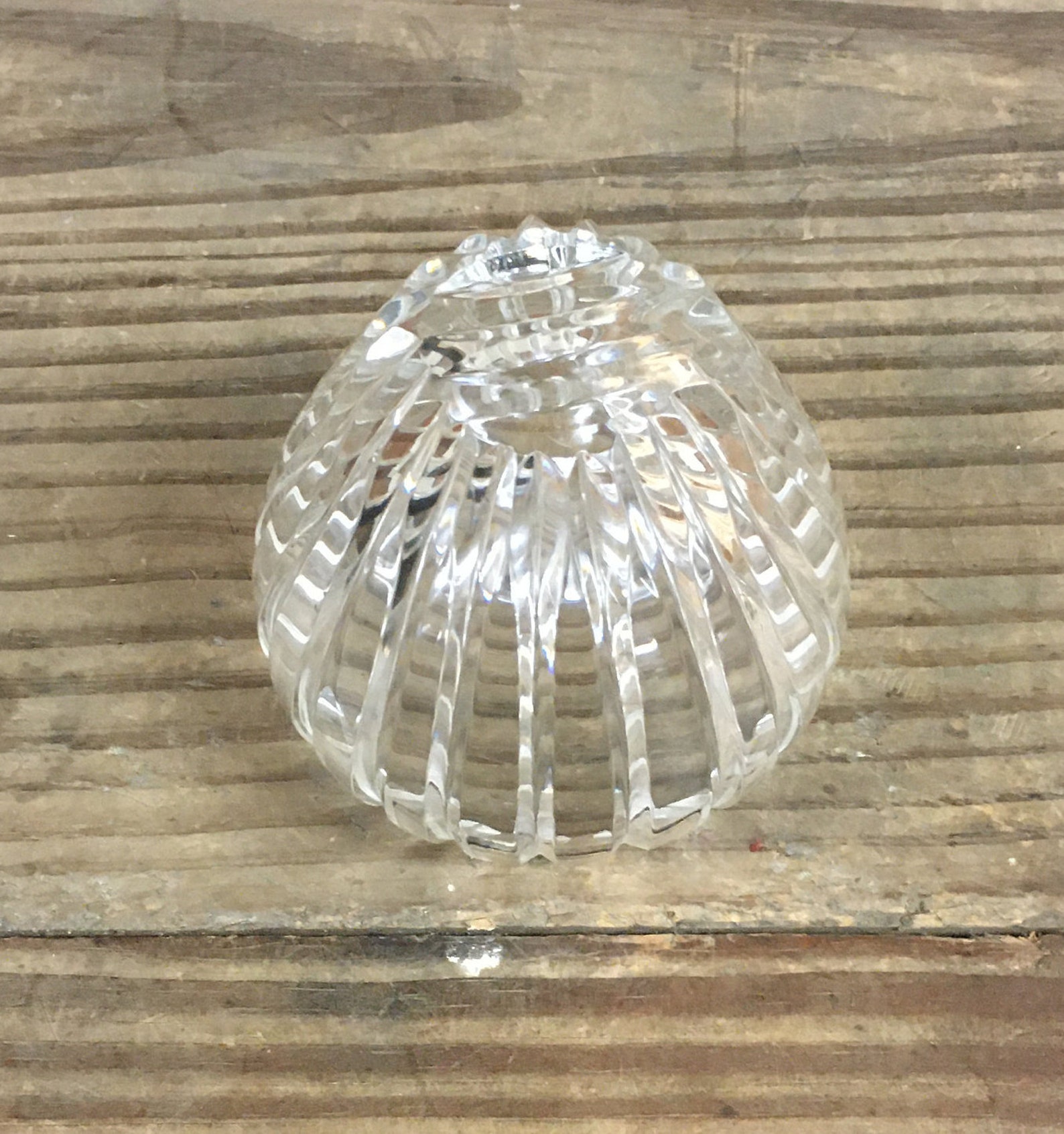 Small Clear Glass Candle Holder/Dish Etsy