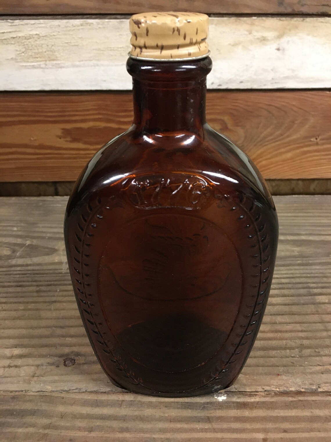 Log Cabin 1776 Syrup Bottle Etsy