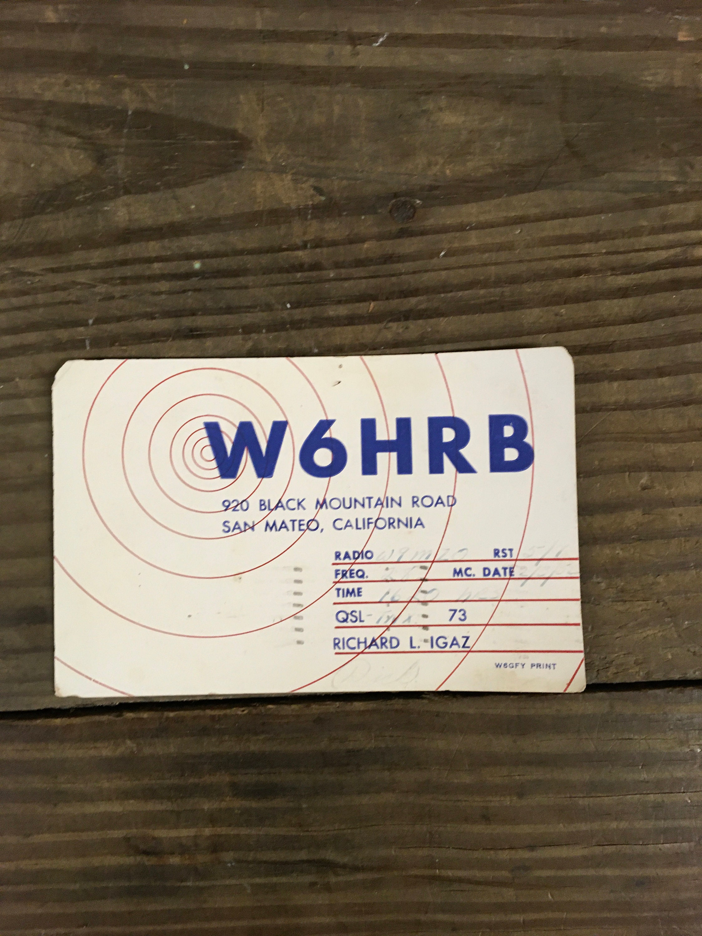 4 Vintage California Ham Radio Call Cards | Etsy