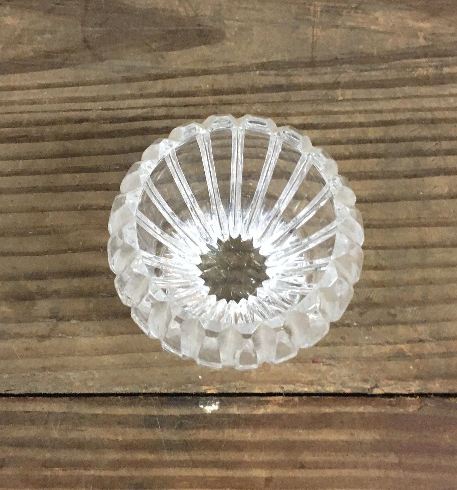 Small Clear Glass Candle Holder/Dish Etsy