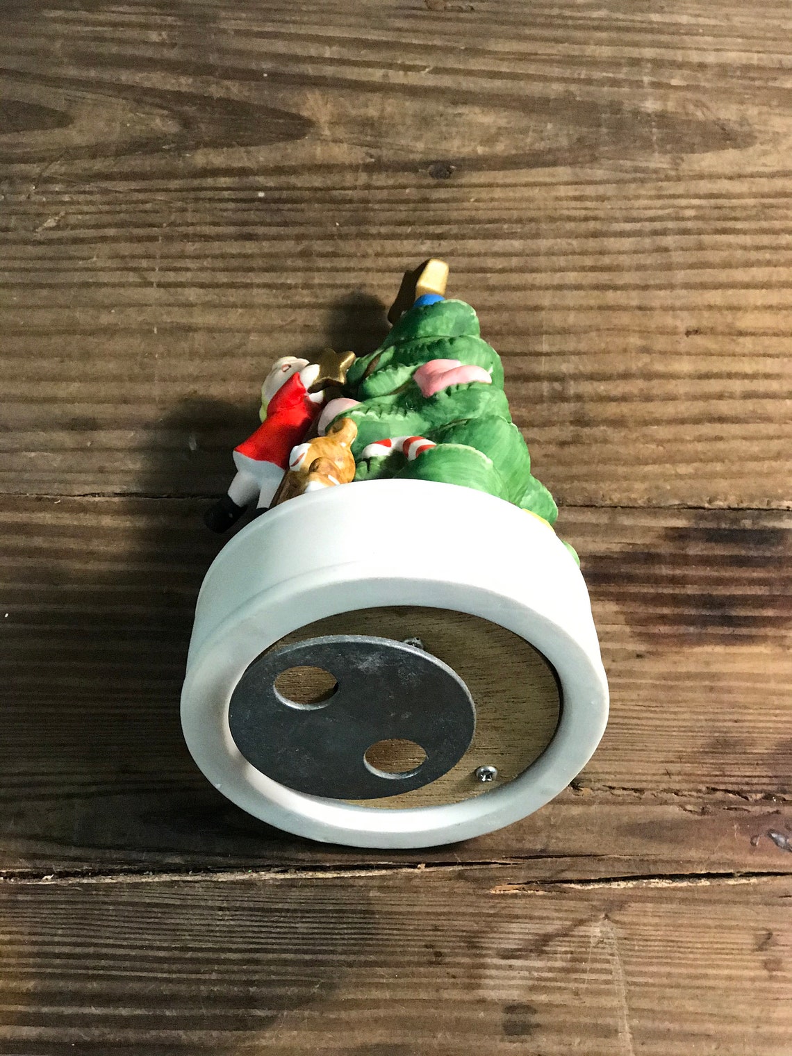 Vintage Ceramic Rotating Christmas Tree Music Box Etsy