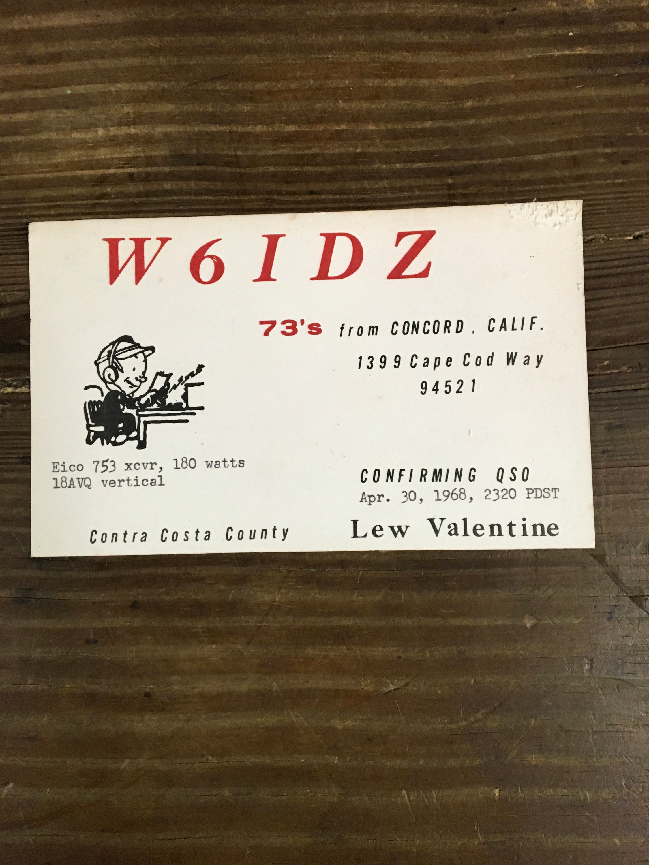 4 Vintage California Ham Radio Call Cards | Etsy