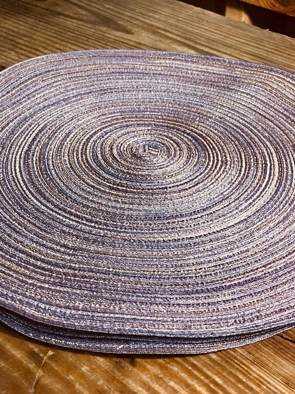 Woven Round Placemats Set of 4 Lavender Etsy