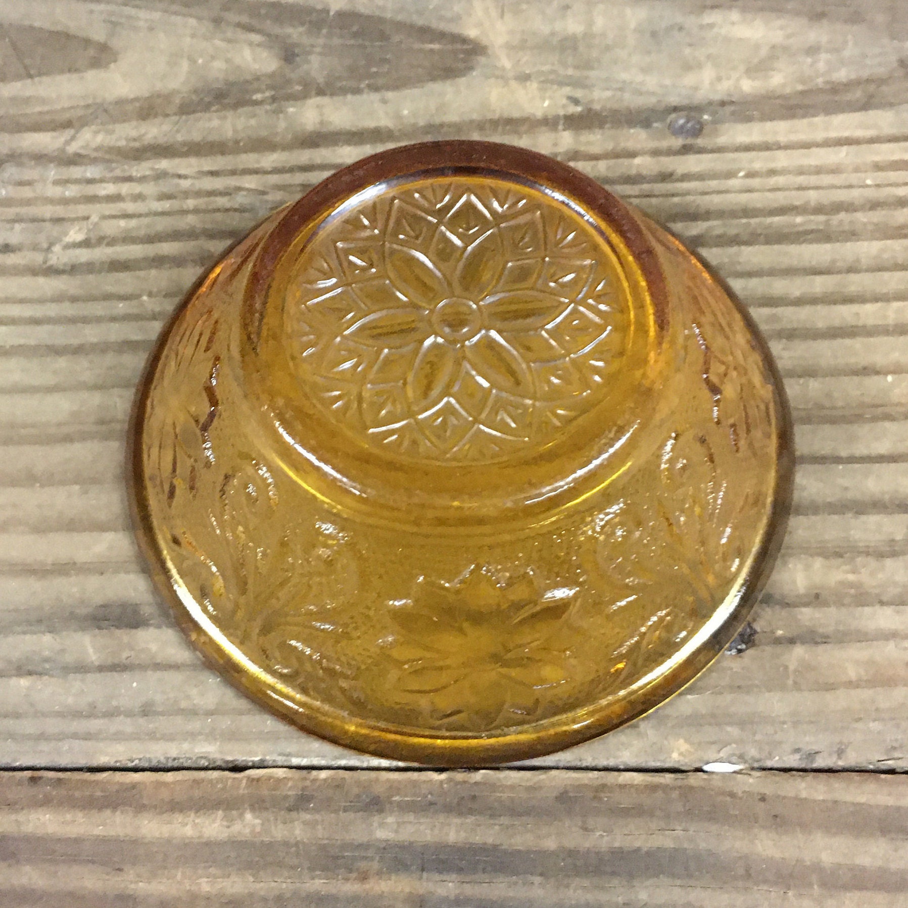 Set of 12 Sandwich Amber Glass Dessert Bowls Amber Glass Etsy