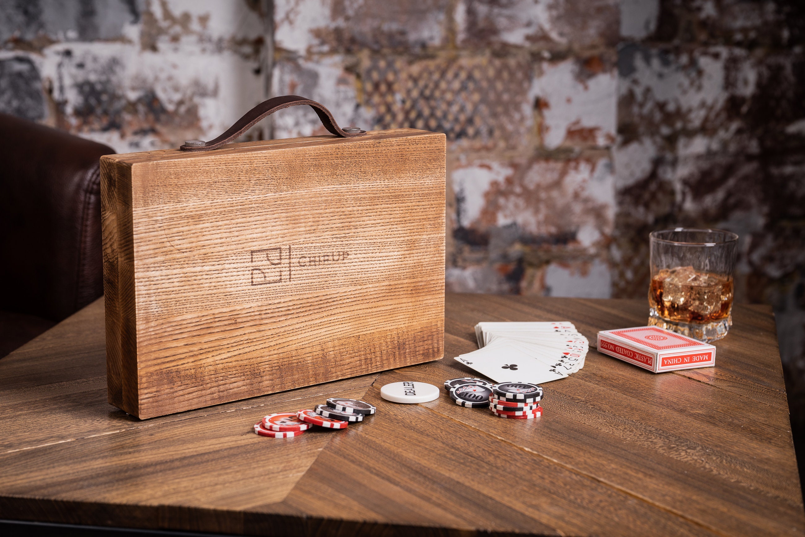 Personalized Wooden Poker Case 200 Chips Capacity Free Etsy