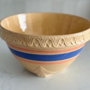 Bol antiguo de cerámica amarilla / Bol para mezclar vintage / Decoración de cocina rústica / Bol de gres rústico / Cocina campestre / Bol de 23 cm