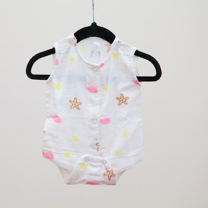 Romper Short Sleeveless - Fish NICU Friendly