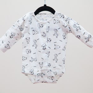 Romper Short Long Sleeve - Animal NICU Friendly
