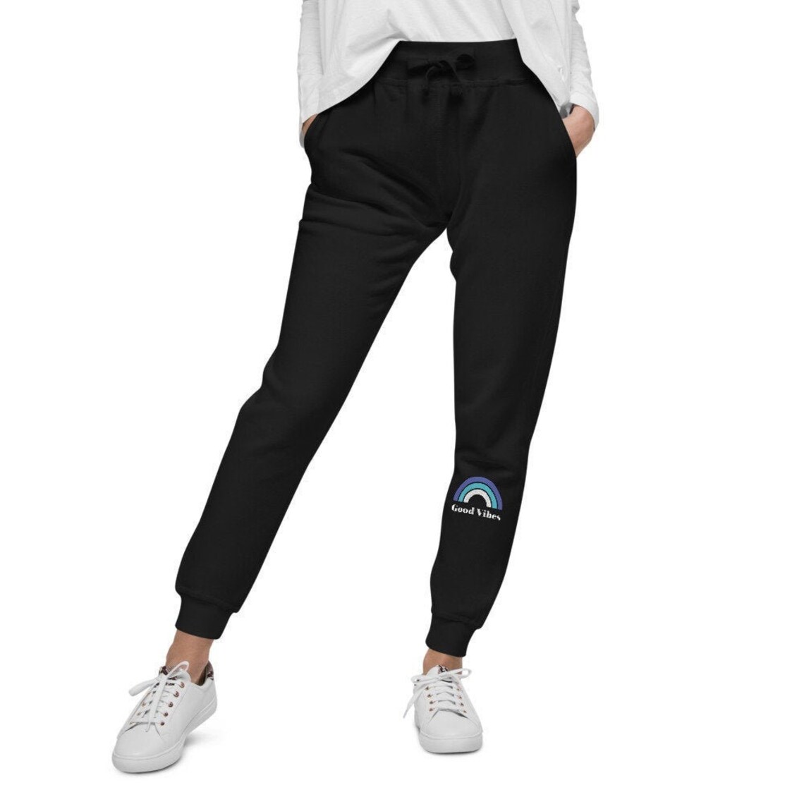 Good Vibes Unisex fleece sweatpants | Etsy