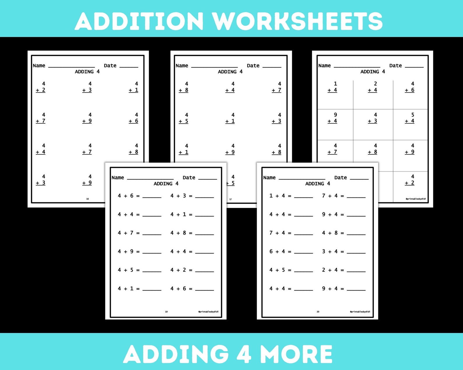 Printable Worksheets Math Facts Addition 3rd Grade