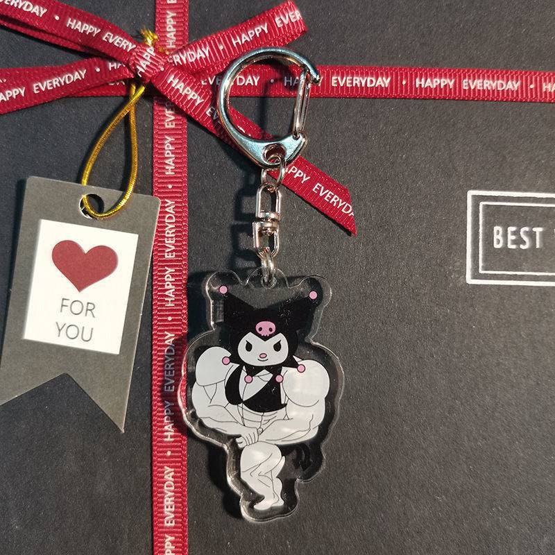 Buff Chubby Kuromi Kawaii Keychain Hello Kitty Cinnamoroll Etsy