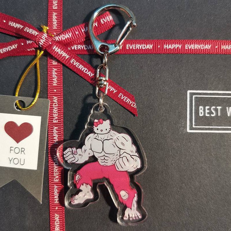 Buff Chubby Kuromi Kawaii Keychain Hello Kitty Cinnamoroll Etsy Denmark