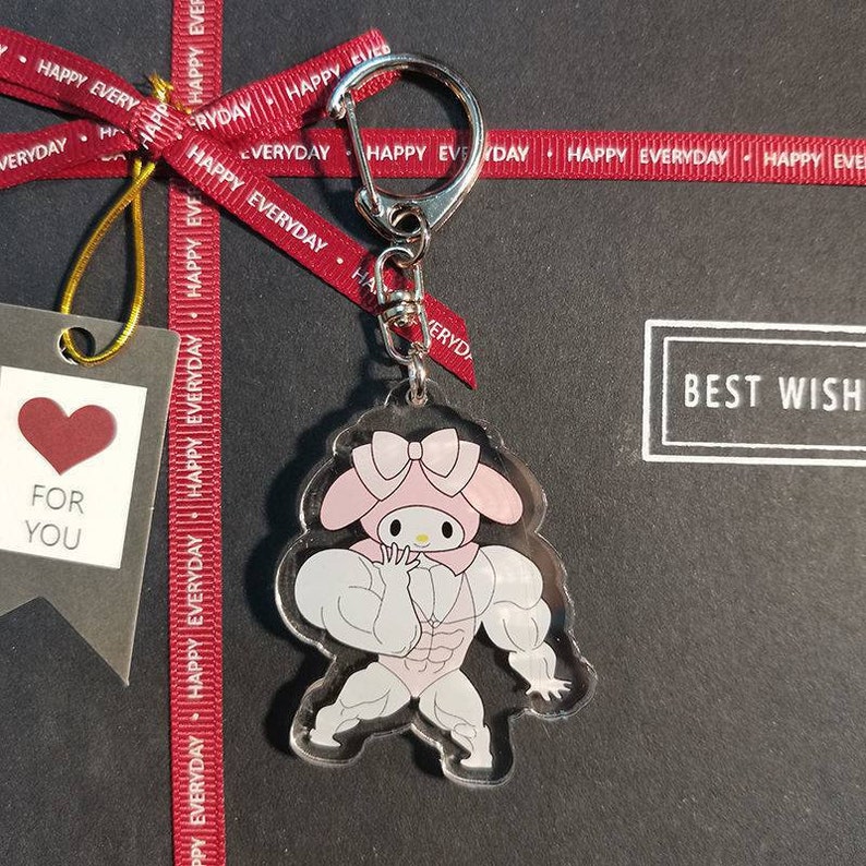 Buff Chubby Kuromi Kawaii Keychain Hello Kitty Cinnamoroll Etsy Denmark