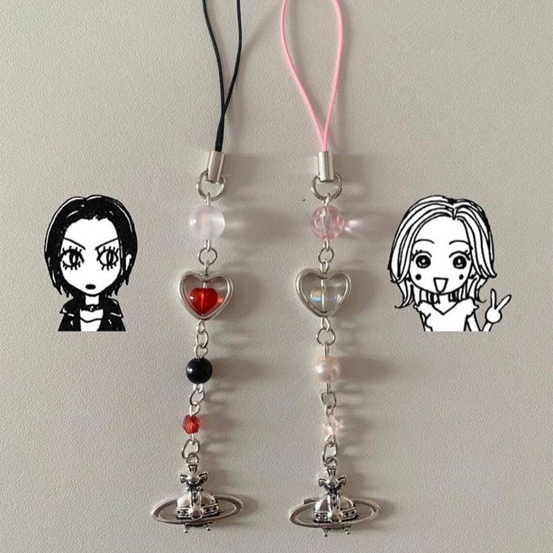 NEW DESIGNS ADDED Nana Anime Keyring Phone Charm Vivian Westwood Inspired  Saturn Charm Nana Strawberry Charm 