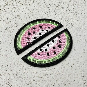 WATERMELON Embroidered IRON on PATCH Patches,  Melon Exotic Fruit patch, Decoration Embellishment Adornment, Embroidery patch for T-shirt