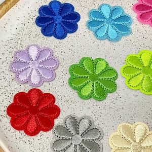 Embroidered IRON ON PATCH Flowers Trees Patches Tree Colorful flowers Decoration Embellishment Ornament Adornment Washable Iron on patches