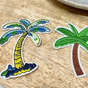 PALMER Embroidered IRON on PATCH Cactus Palm Trees Patches Tree Nature Flower Desert Decoration Forest Embellishment Ornament Adornment