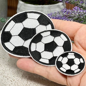 SOCCER BALL Embroidered IRON on patch Sport Soccer Ball Football Basketball Ball Heat Adhesive Patches Adornment Jeans Small Tiny Team Event