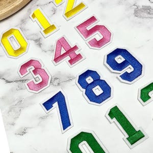 NUMBERS Iron on, numbers Sewing, Personalization Clothe, Sport Numbers Writing, One Two Three Four Five Six Seven Eight Nine sport number