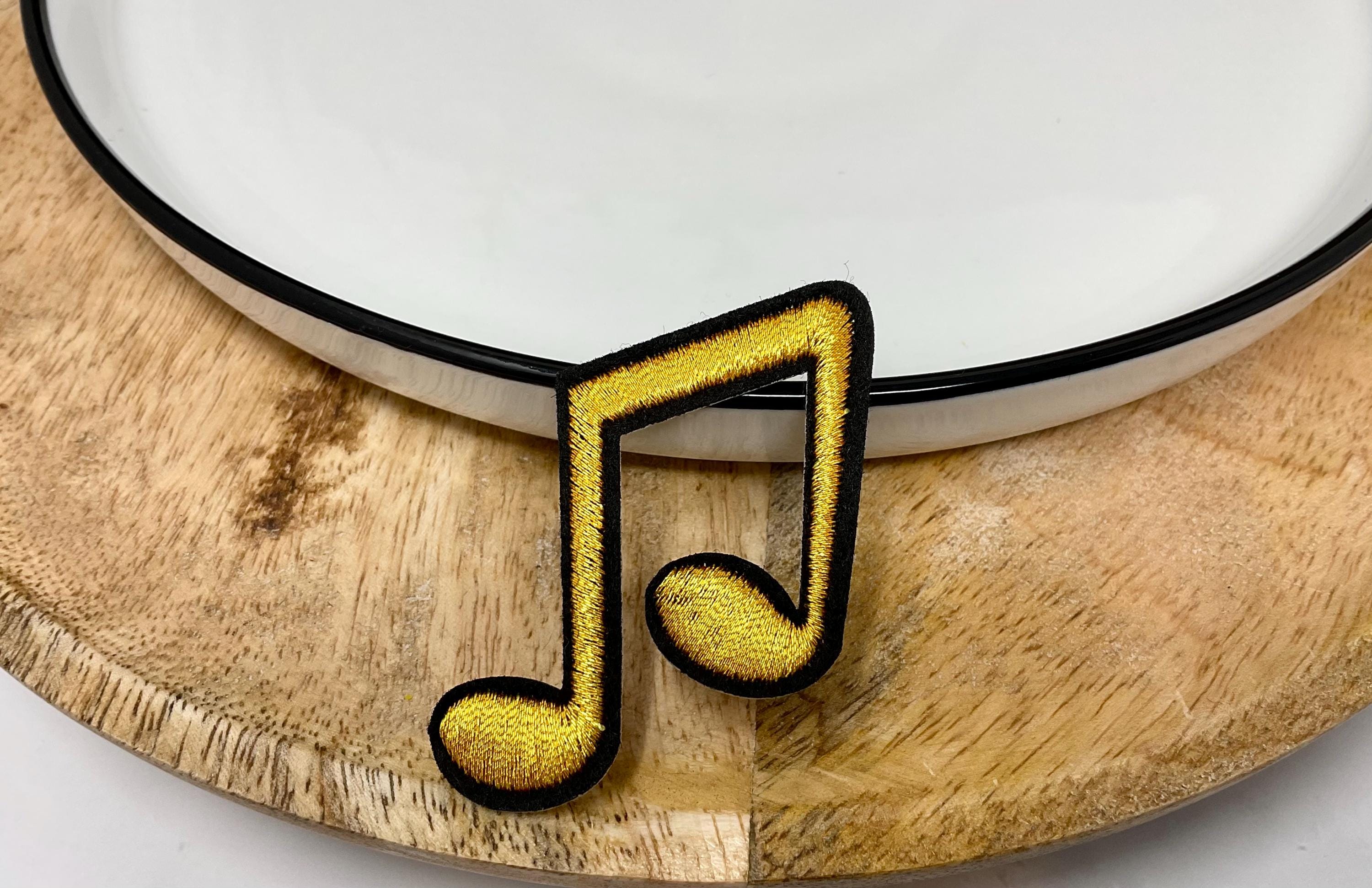 Toppa da cucire termoadesiva con l'icona della musica dei