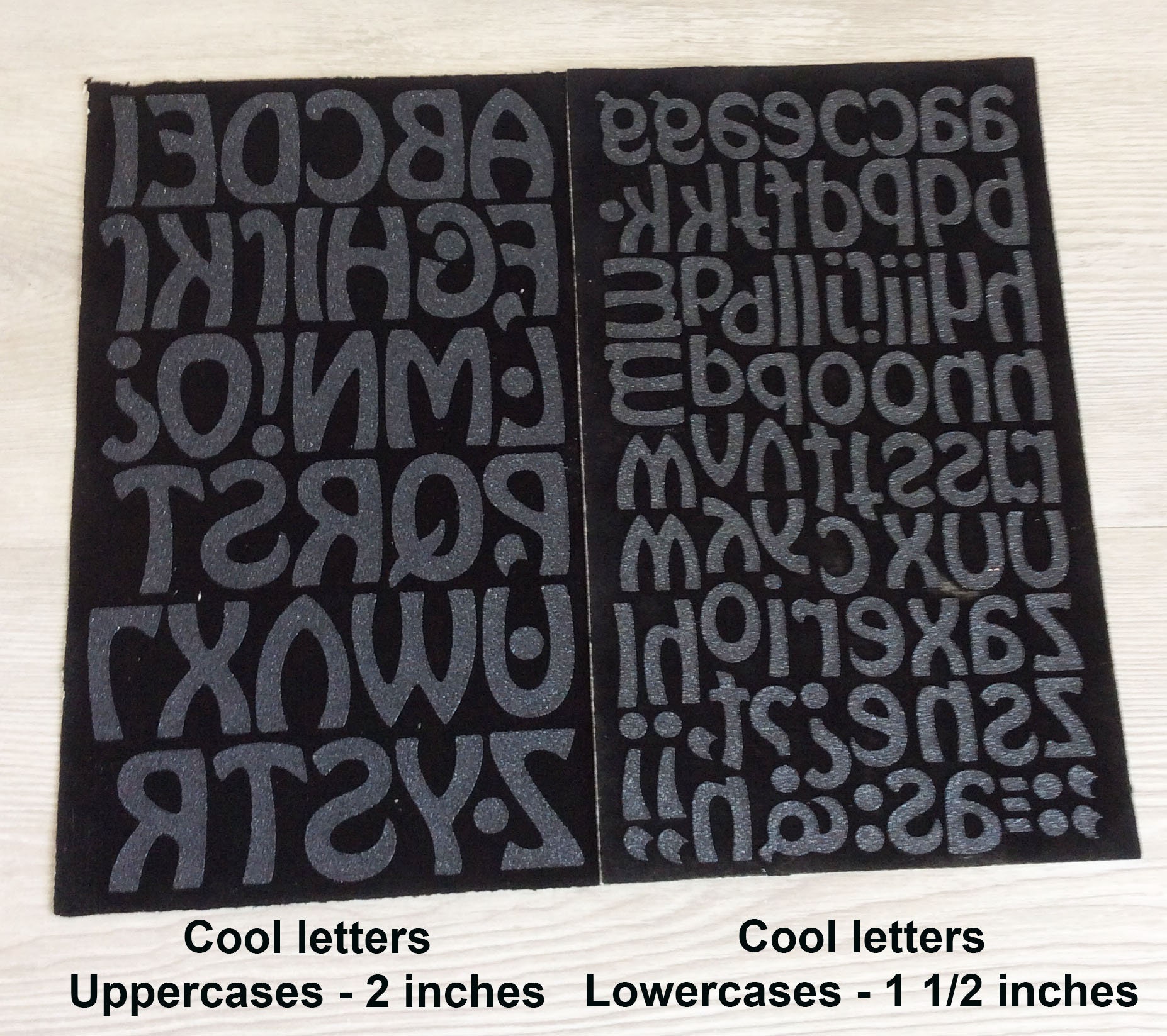 Flocked Iron-On Letter Transfers – Comic – Brooklyn Craft Company