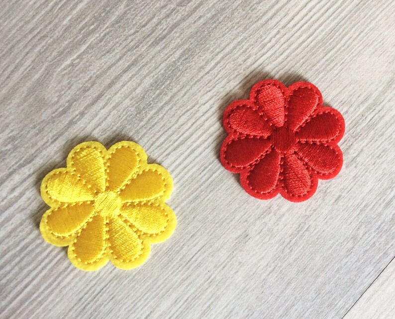 Embroidered IRON ON PATCH Flowers Trees Patches Tree Colorful flowers Decoration Embellishment Ornament Adornment Washable Iron on patches