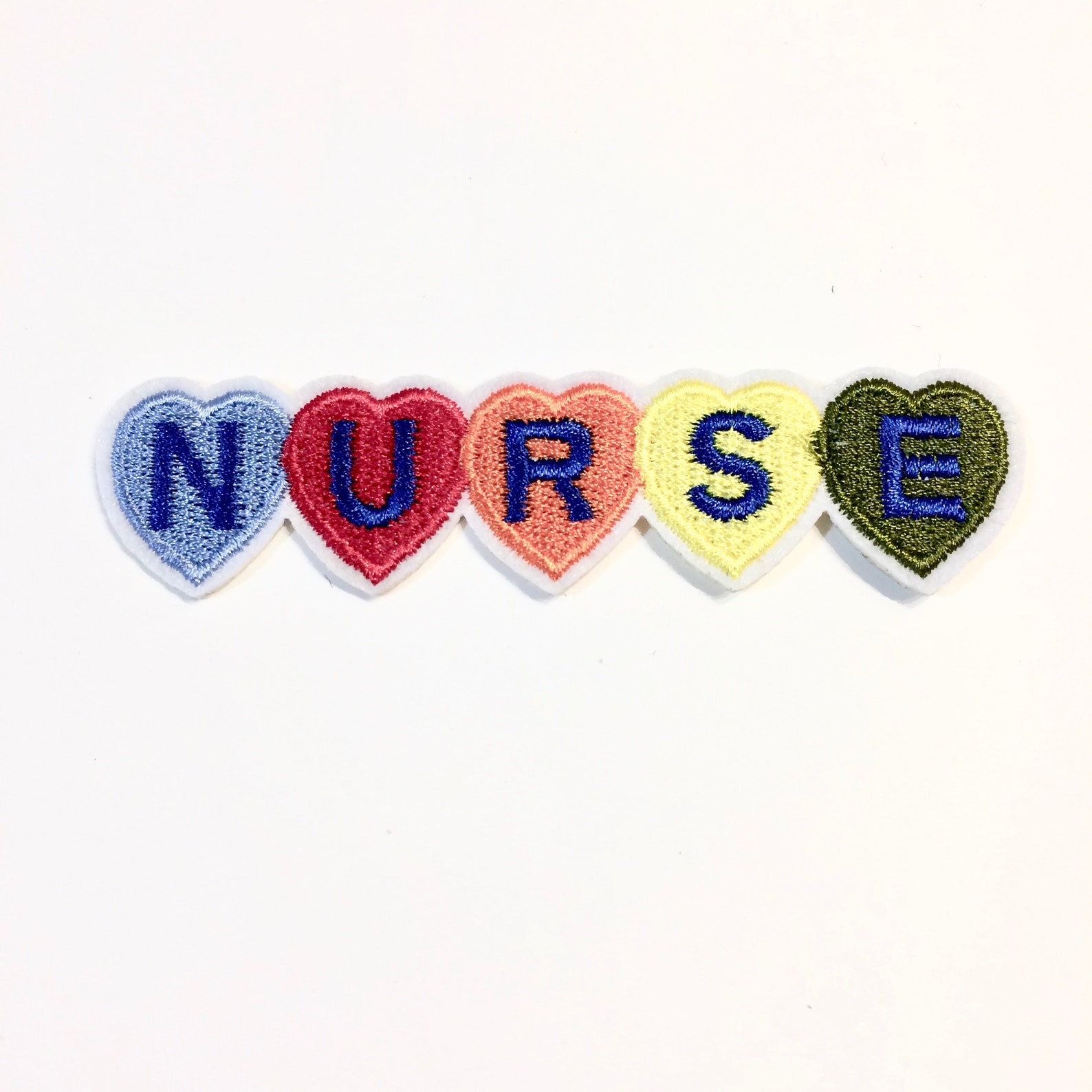 NURSE Embroidered IRON on Sew on PATCH Lettering Citation Etsy