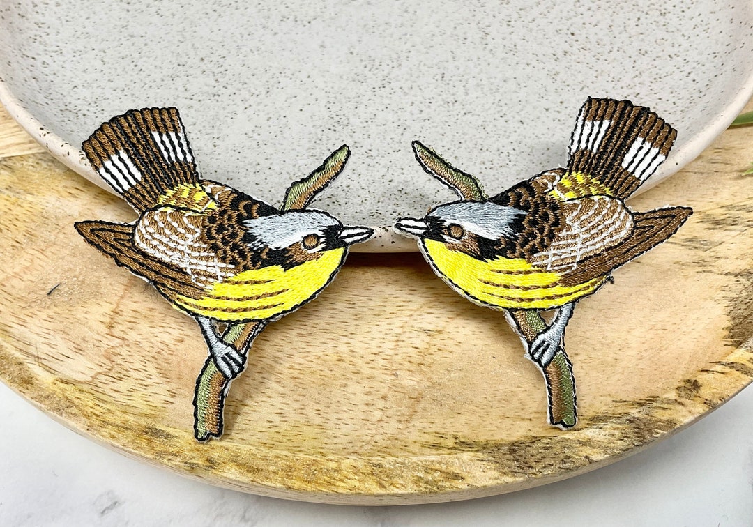 BIRD Embroidered IRON on PATCH Heat Adhesive, Two Birds Patches ...