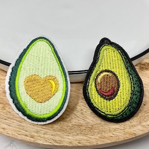 AVOCADO Embroidered IRON on PATCH Patches Alligator Pear Butter Pear Green Vegetable Fruits Decoration Embellishment Adornment Embroidery