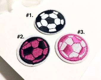 Embroidered IRON ON PATCH Sport Soccer Ball Baseball Football Basketball Ball Heat Adhesive Patches Adornment Jeans Small Tiny Team Event