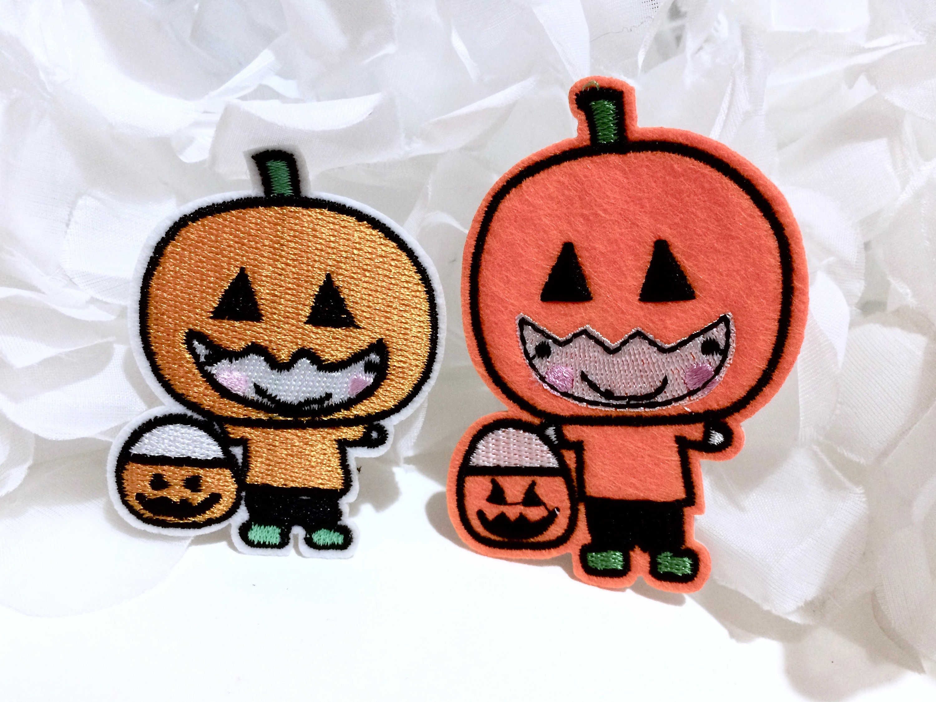 HALLOWEEN Embroidered IRON on PATCH Heat Adhesive Pumpkin Punk Etsy