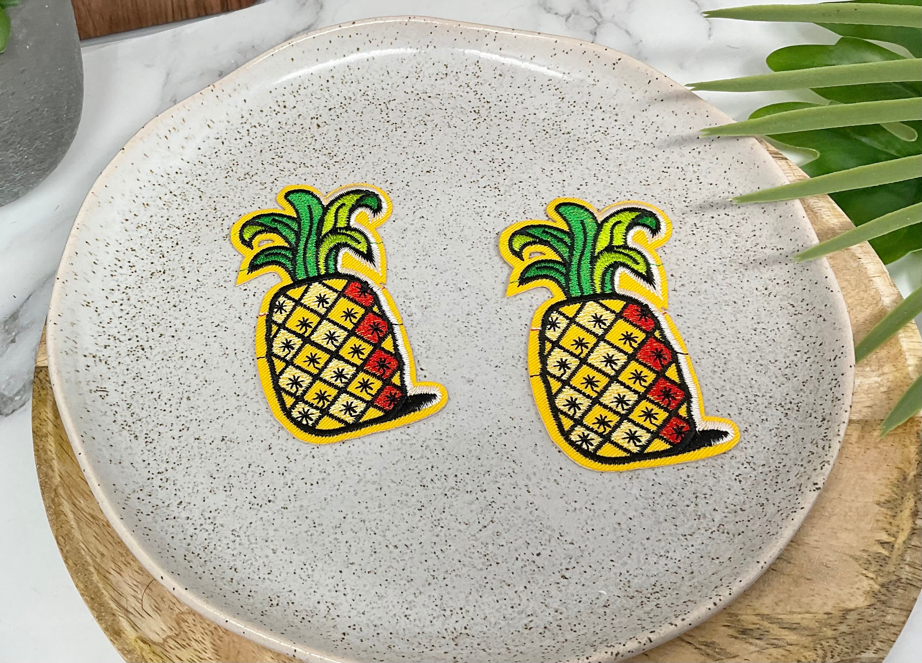 PINEAPPLE Embroidered IRON on PATCH Patches, Funny Pineapple Fruits ...