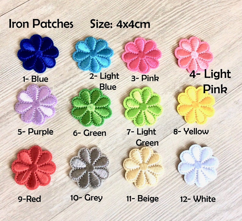 Embroidered IRON ON PATCH Flowers Trees Patches Tree Colorful flowers Decoration Embellishment Ornament Adornment Washable Iron on patches
