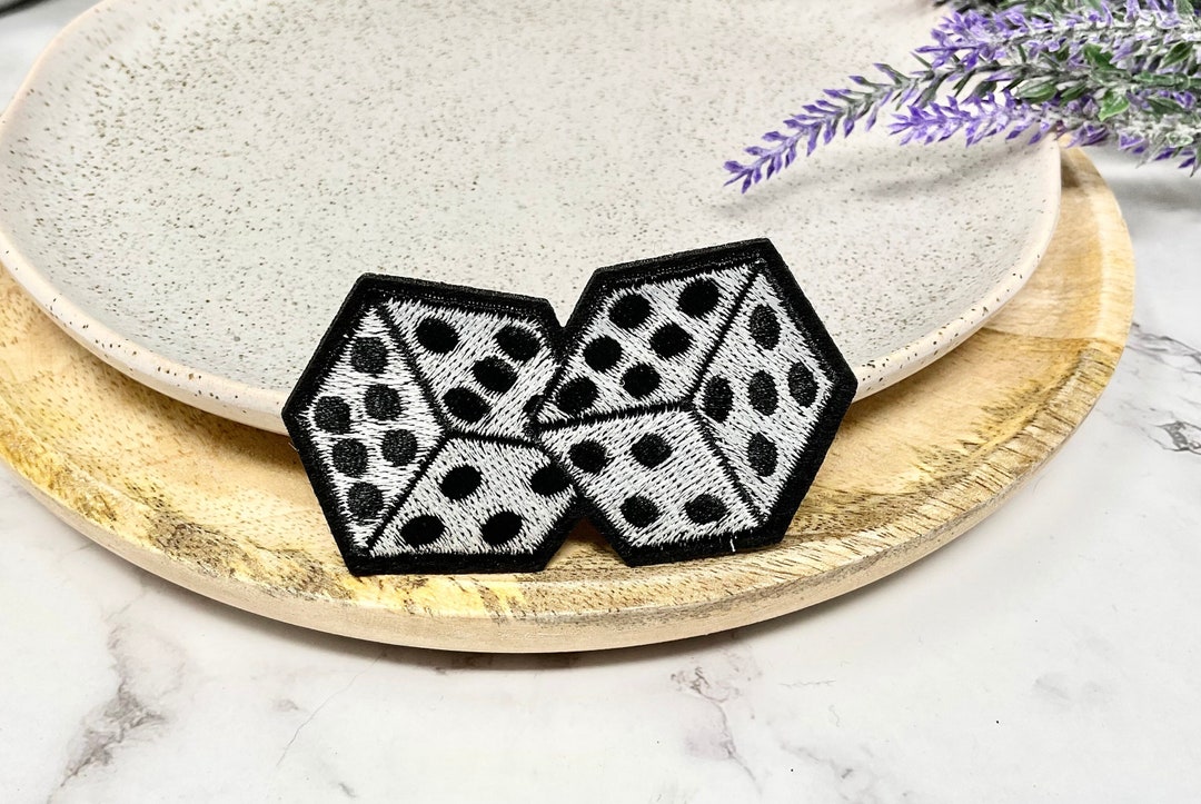 DICE Embroidered IRON on PATCH to Play Money Heat Adhesive, Flying ...