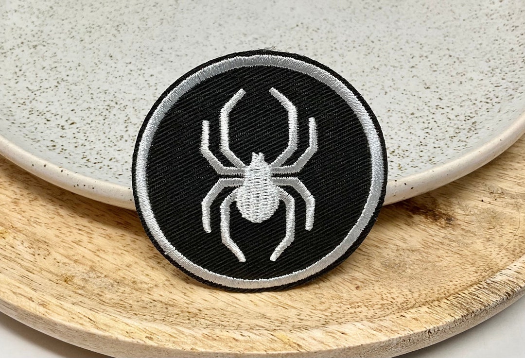 SPIDER Embroidered IRON on PATCH Spider, Heat Adhesive Spider, Web ...