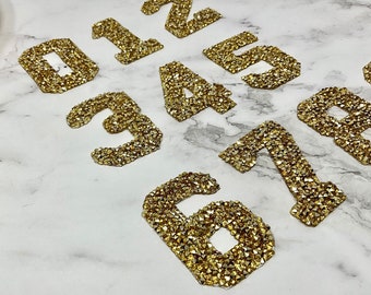 RHINESTONE 3D NUMBERS Iron on, Personalization Clothe, High Quality Numbers Writing One Two Three Four Five Six Seven Eight Nine Party