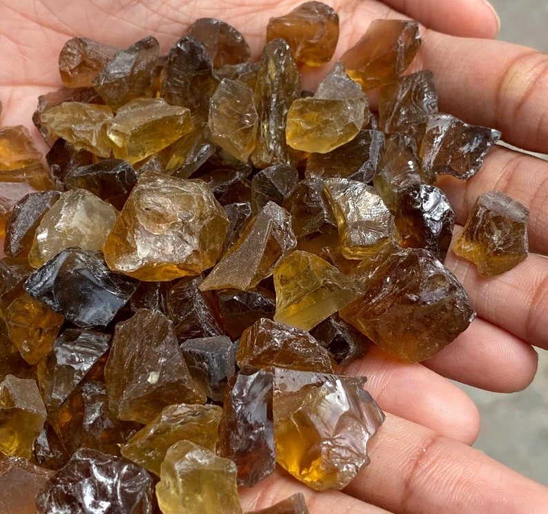 50ct Natural Honey Quartz Raw Rough Gemstone Honey Quartz Etsy