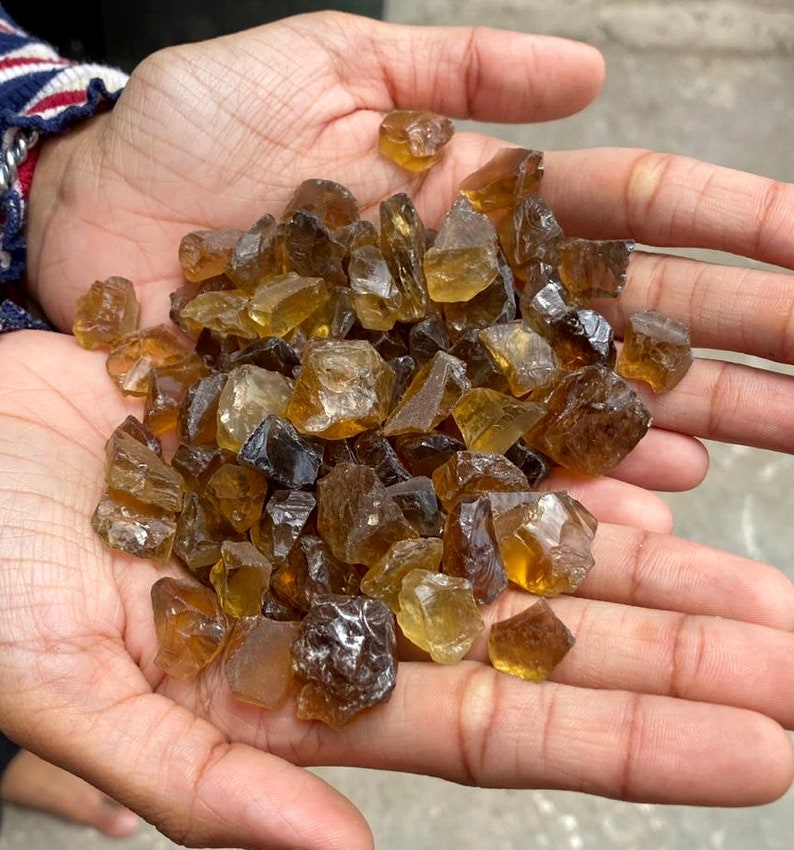 50ct Natural Honey Quartz Raw Rough Gemstone Honey Quartz Etsy