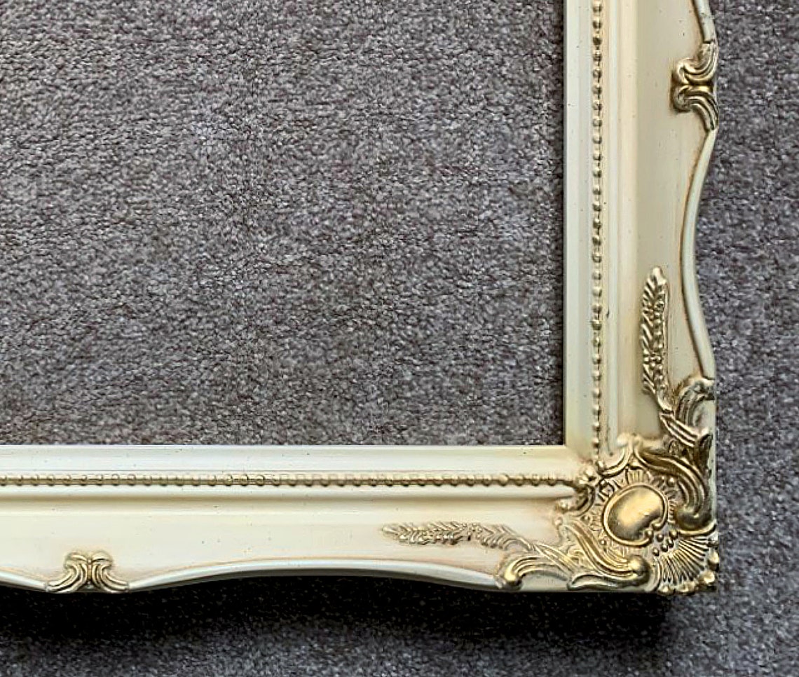 Fine Ornate Ivory & Gilt Gesso Victorian Style Frame Etsy