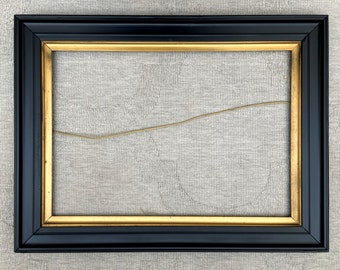 Fine C19th Victorian Ebonised Frame with Gilt Wood Inset
