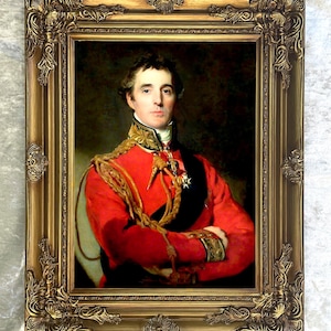Ornate Framed Oil Painting Print of The Duke of Wellington