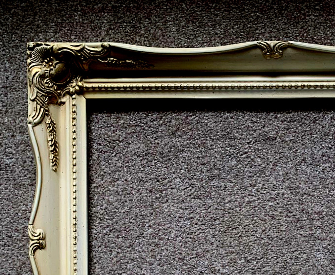 Fine Ornate Ivory & Gilt Gesso Victorian Style Frame Etsy