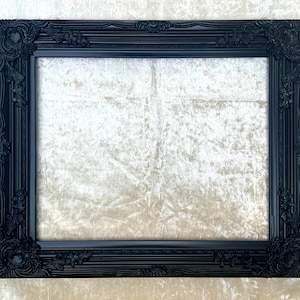 Schwarzes, ebonisiertes Rokoko Holz & Gips Rahmen