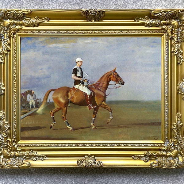 Fine Lithograph on Canvas of "The Polo Pony" after A.J.Munnings