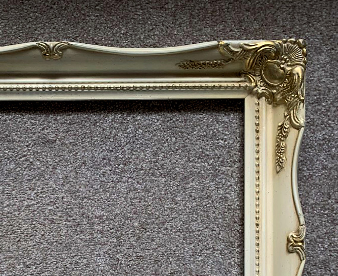 Fine Ornate Ivory & Gilt Gesso Victorian Style Frame Etsy