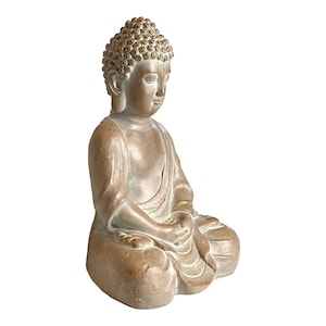 Beautiful Natural Resin Buddha Statue Altar Natural Earthy - Etsy