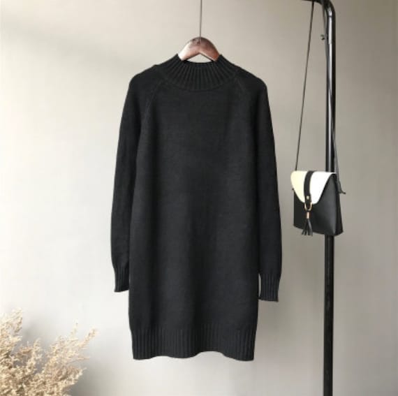 Iris Stretchy Form-fitting Sweater Itty Mini Dress - Women's Comfy Sweater  Itty Bitty Mini Black Dress - Warm Sweater Comfy Women's Clothing - Etsy