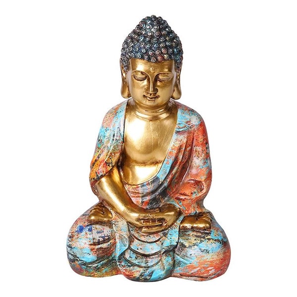 BACK IN STOCK Gorgeous Altar Meditating Buddha - Stunning Gold Resin Buddha Statue - Zen Home Decor Statue